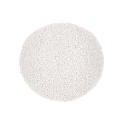 D.V. KAP HOME   10" x 10" Poodle Ball Pillow - Cloud Solid, Faux Fur    - 3735-C-1010