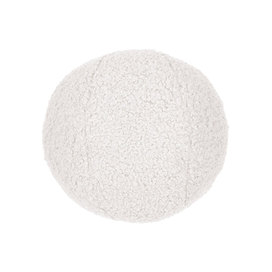 D.V. KAP HOME   12" x 12" Poodle Ball Pillow - Cloud Solid, Faux Fur    - 3735-C-1212