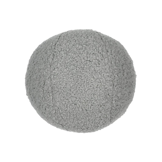 D.V. KAP HOME   10" x 10" Poodle Ball Pillow - Pewter Solid, Faux Fur    - 3735-P-1010