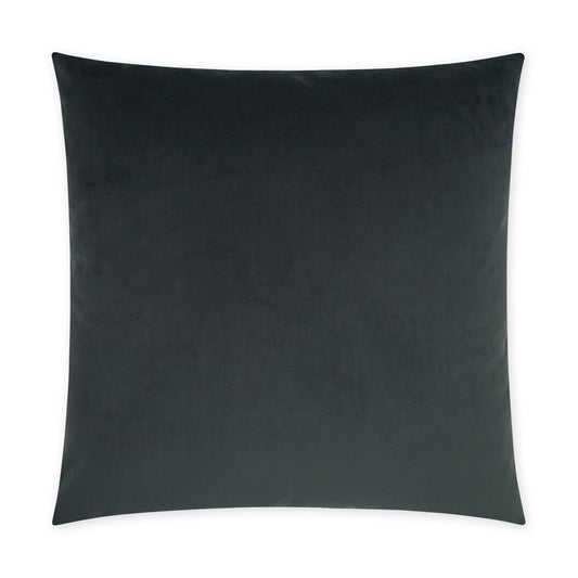 D.V. KAP HOME   24" x 24" Posh Duo Pillow - Charcoal Solid, Transitional    - 3736-C-2424