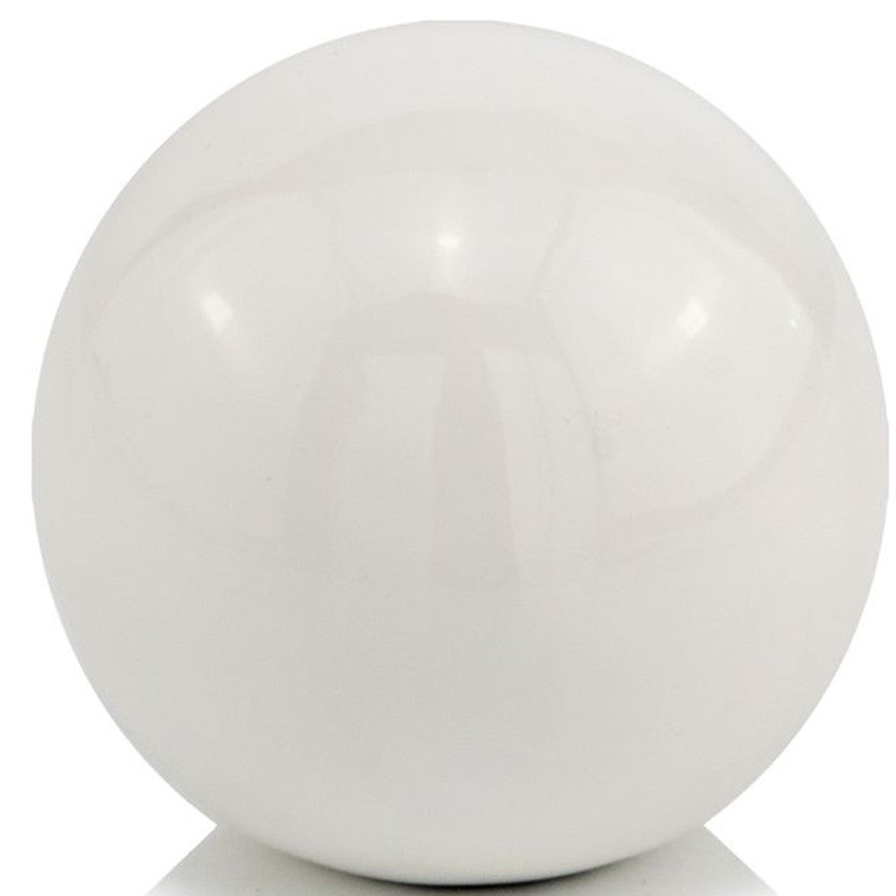 4" X 4" X 4" White Aluminum Sphere