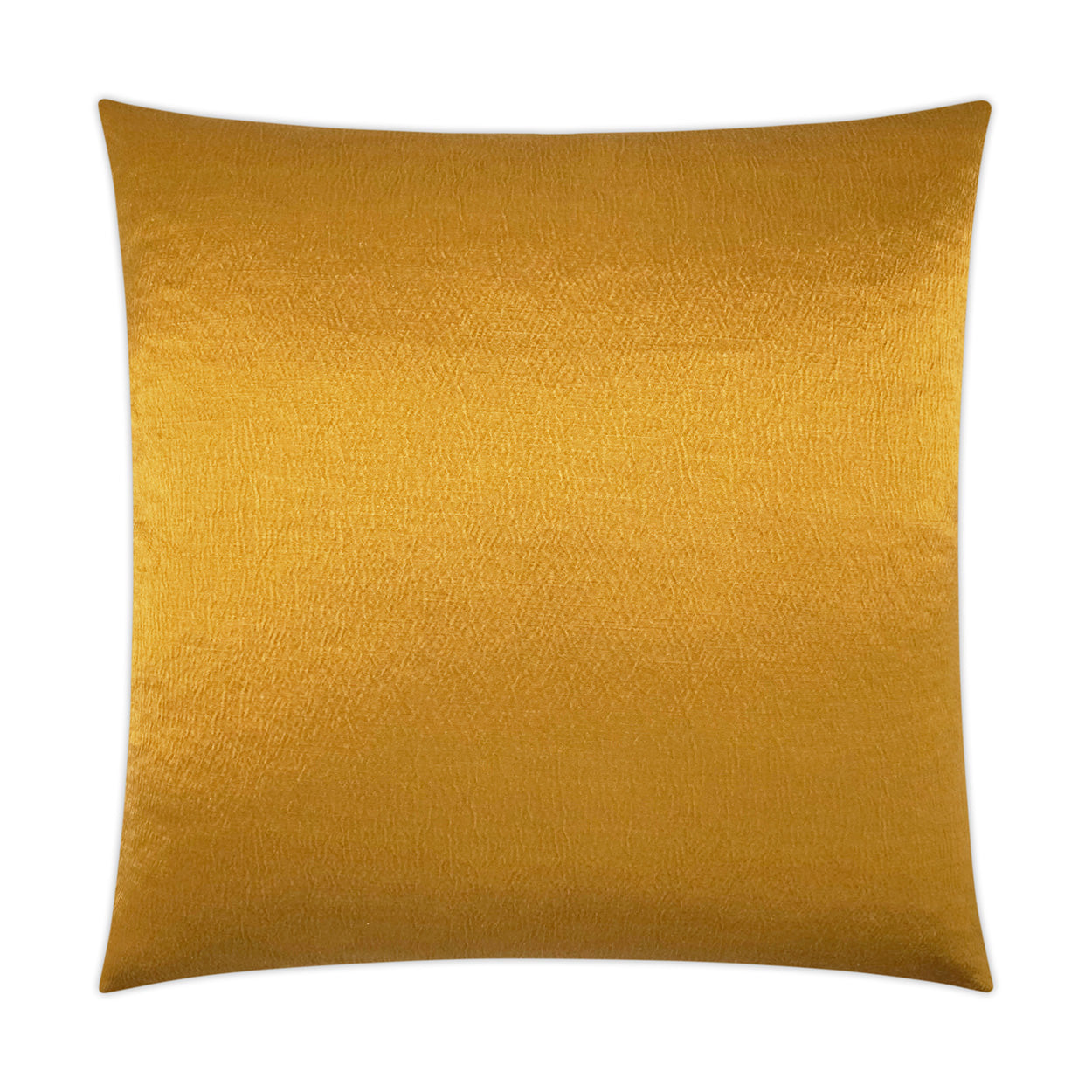 Gold velvet square throw pillow with rich sheen, luxe decorative pillow for sofa or bed.