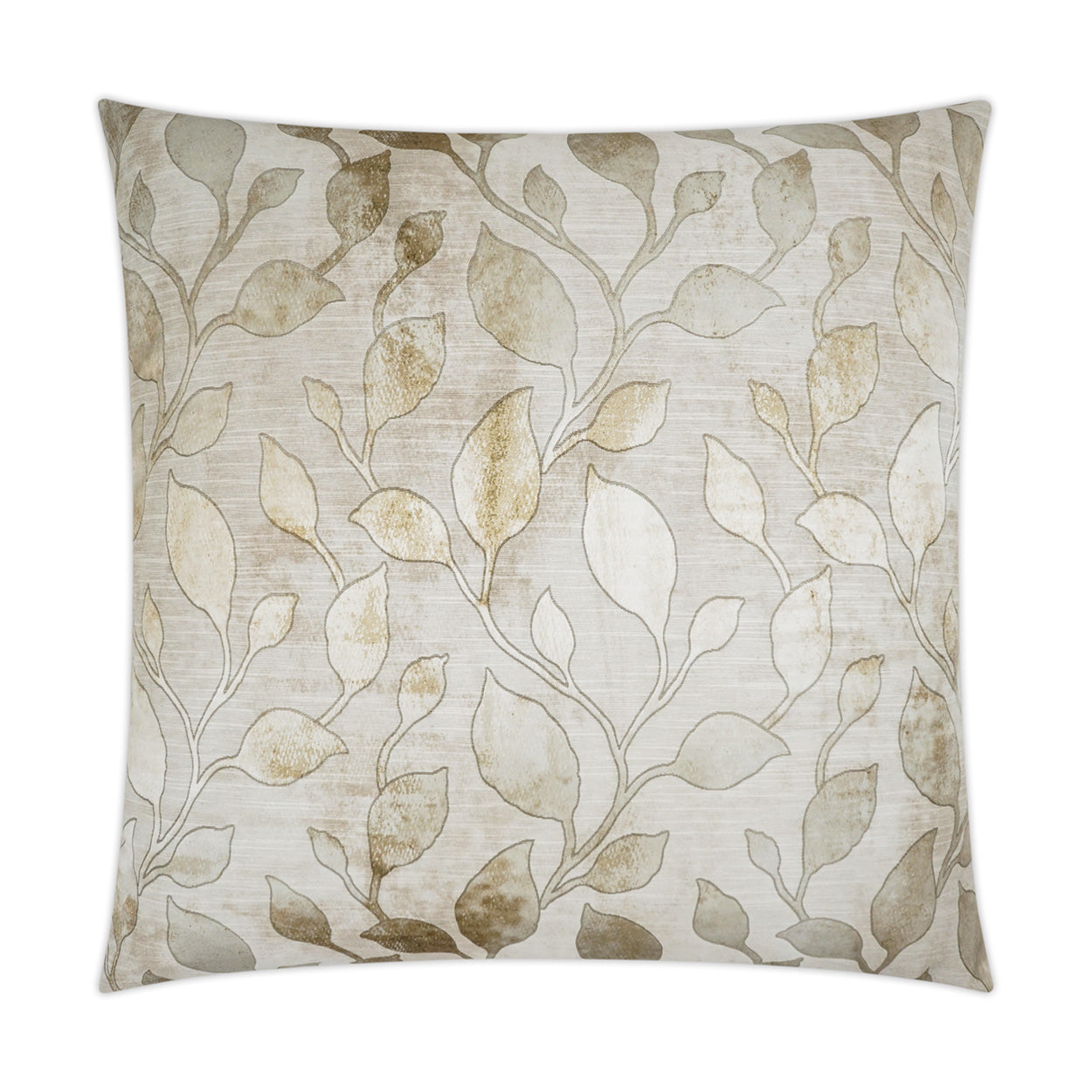 D.V. KAP HOME   24" x 24" Zafra Pillow Transitional, Glam, Floral    - 3741-2424