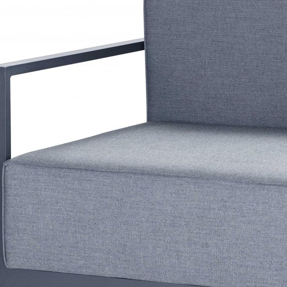 39" Gray Fabric Arm Chair