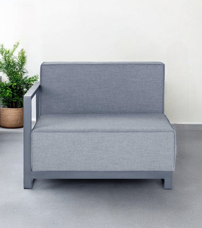 37" Gray Linen Arm Chair