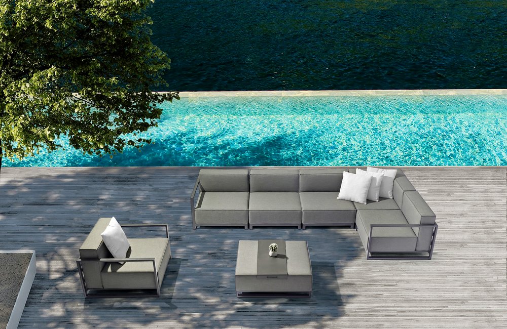 37" Gray Linen Arm Chair