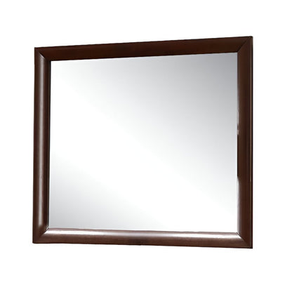 35" Espresso Wood Framed Mounted Dresser Mirror