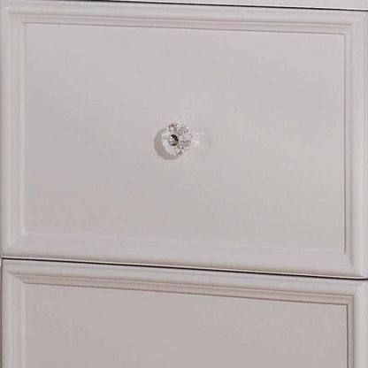 27" White Two Drawers Nightstand