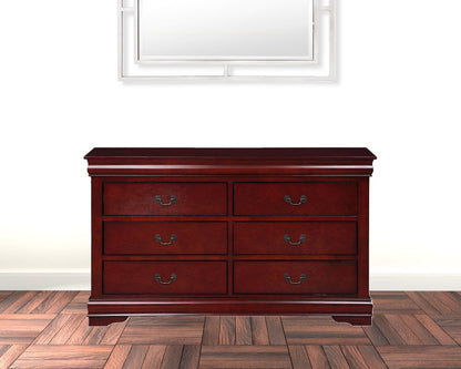 58" White Solid Wood Seven Drawer Triple Dresser