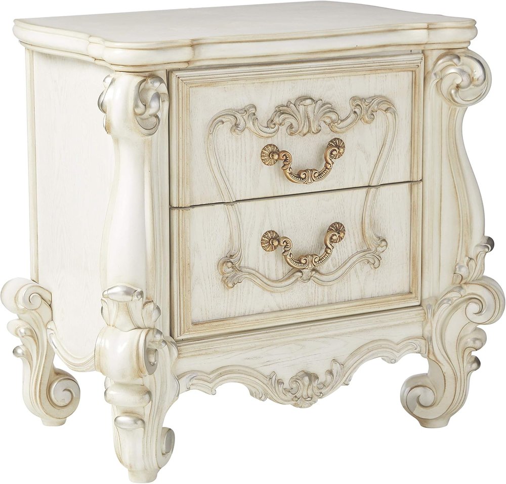 31" Brown Two Drawers Nightstand