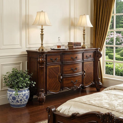 71" Gold Solid Wood Dresser
