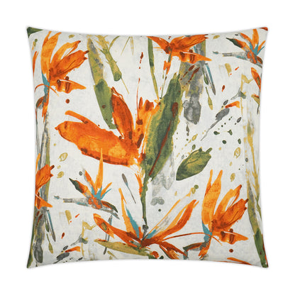 D.V. KAP HOME   24" x 24" Marlot Pillow - Mango Beach, Floral    - 3743-M-2424
