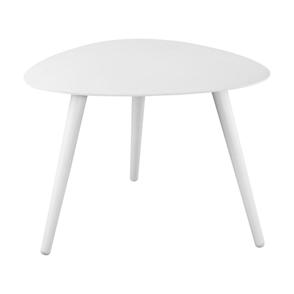 14" White Aluminum End Table