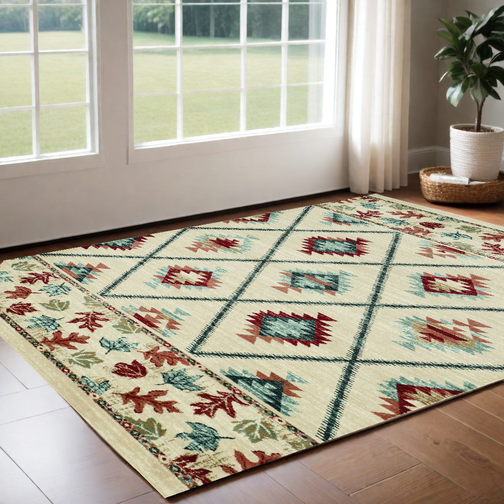 9' X 12' Ivory Area Rug