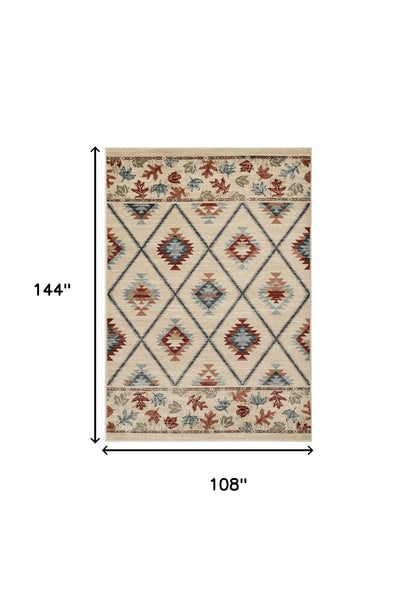 9' X 12' Ivory Area Rug
