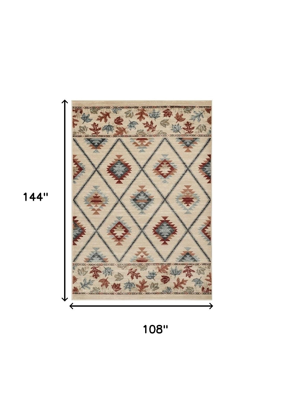 9' X 12' Ivory Area Rug