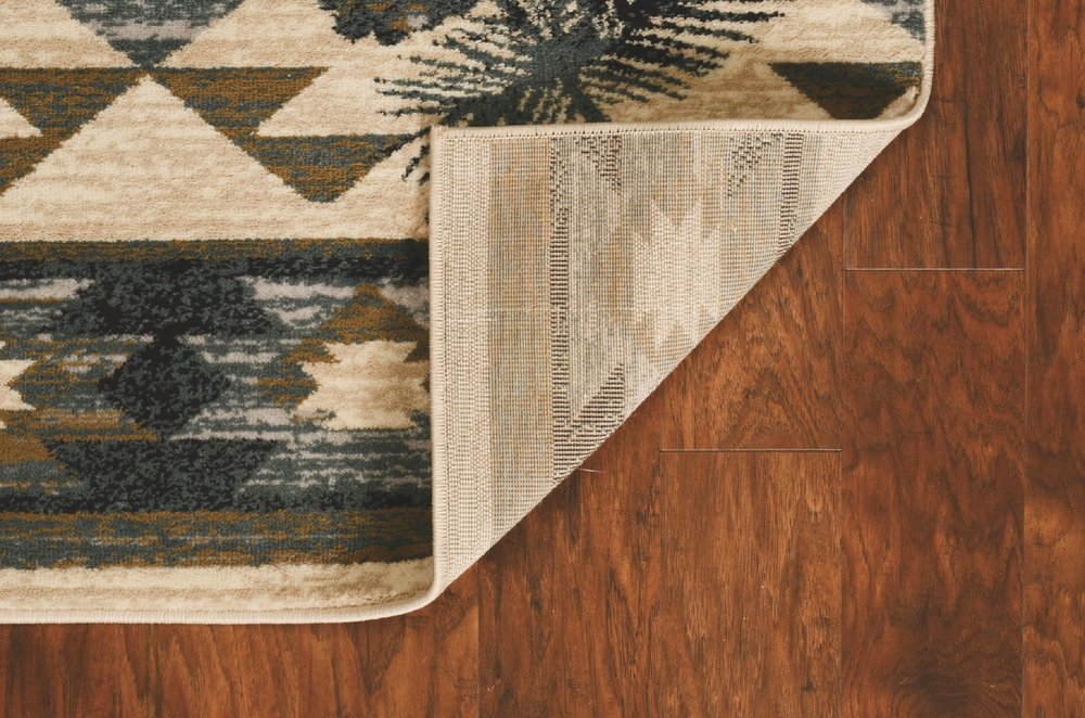 3' X 5' Ivory And Gray Woodland Lodge Area Rug