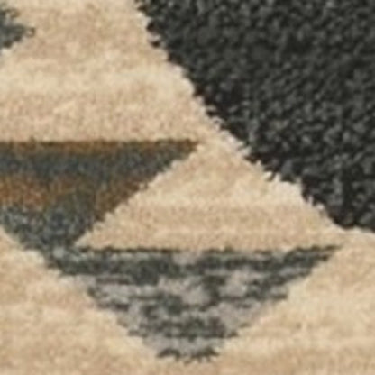 3' X 5' Ivory And Gray Woodland Lodge Area Rug