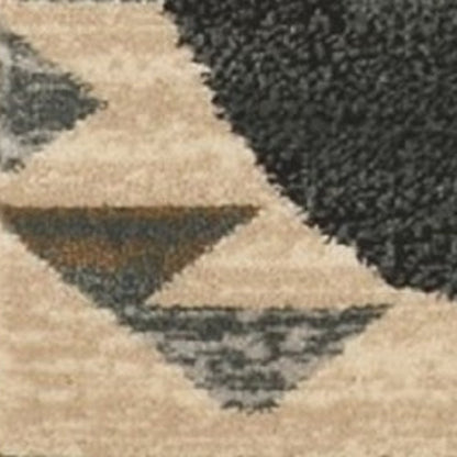 3' X 5' Ivory And Gray Woodland Lodge Area Rug