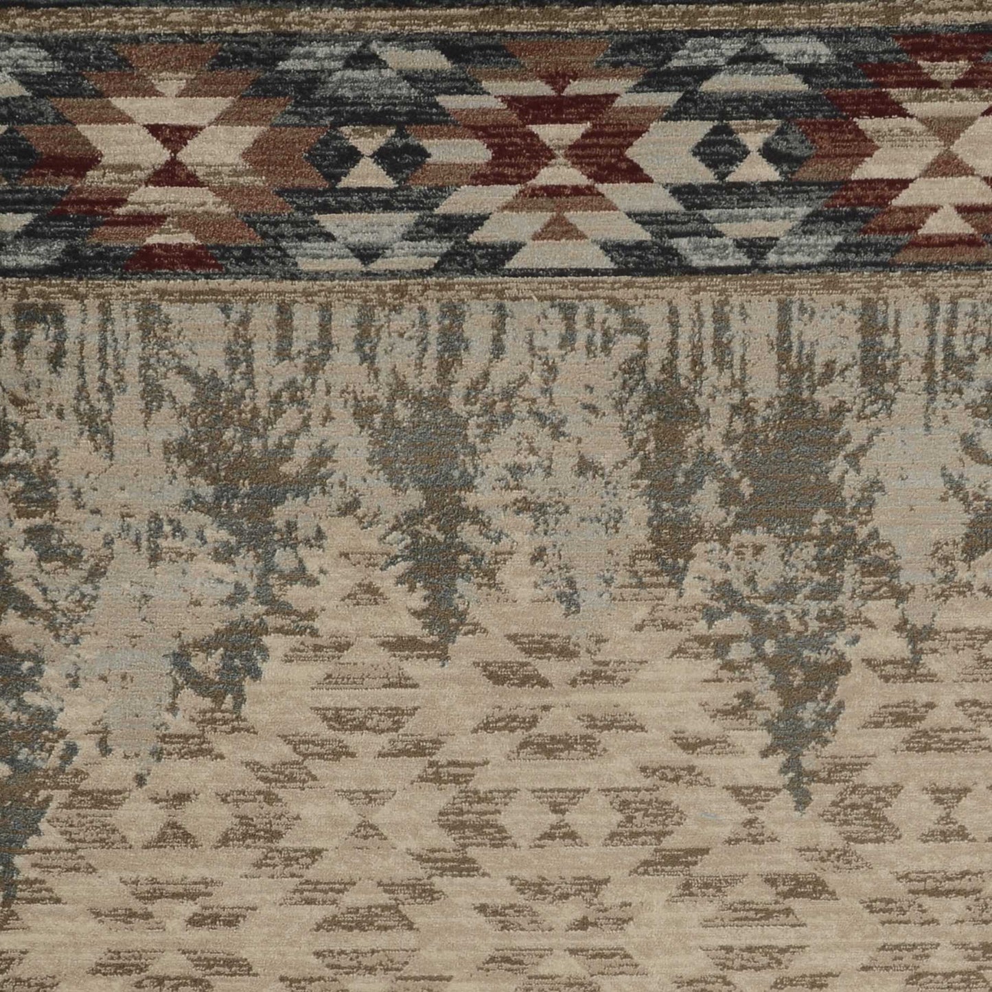 3' X 5' Ivory Southwestern Area Rug