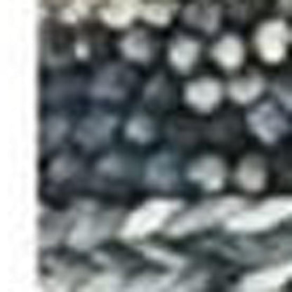 5' X 7' Ivory Blue And Gray Wool Striped Hand Woven Area Rug