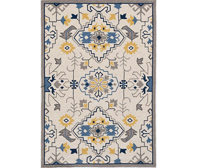 8' X 10' Ivory Hand Tufted Area Rug