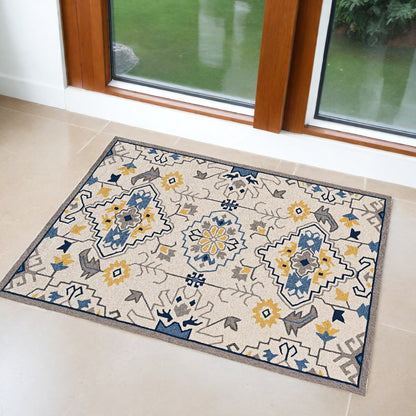 8' X 10' Ivory Hand Tufted Area Rug