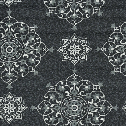2' X 3' Charcoal Polypropylene Accent Rug