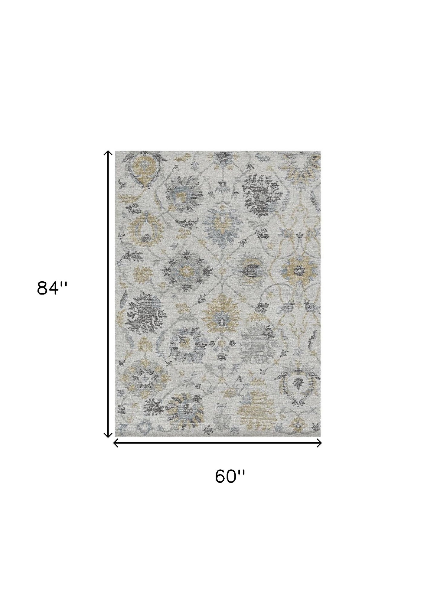 108 X 156 Ivory  Wool Rug