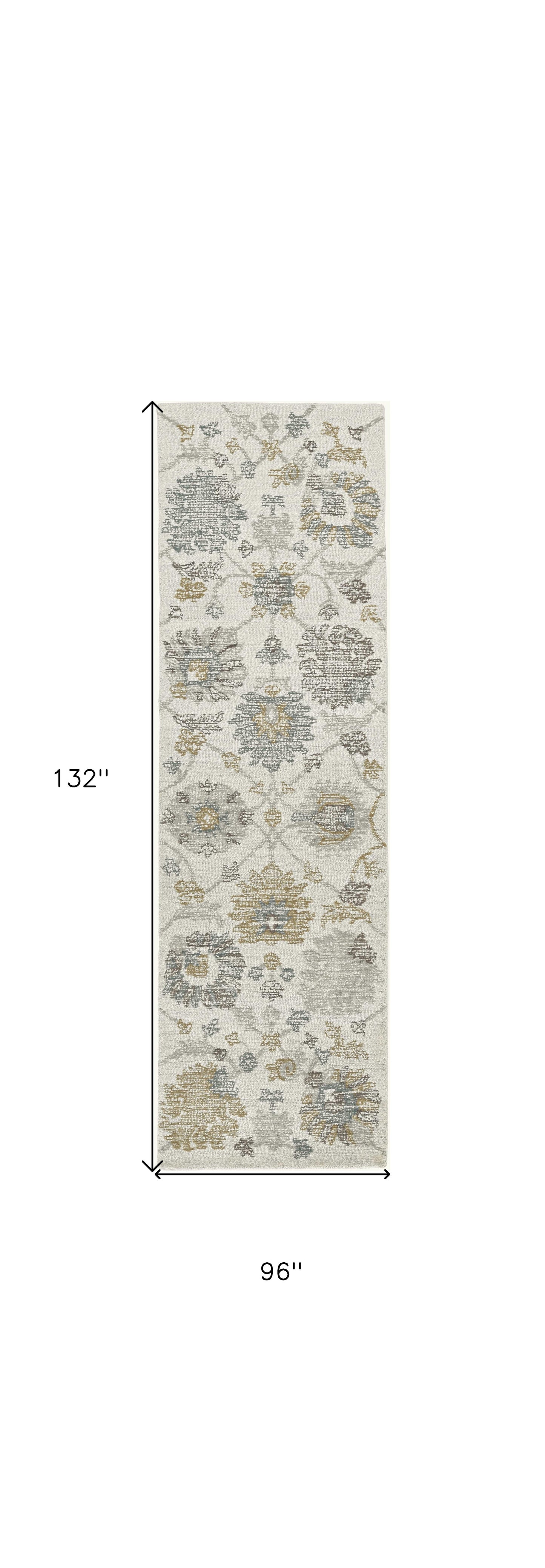 108 X 156 Ivory  Wool Rug