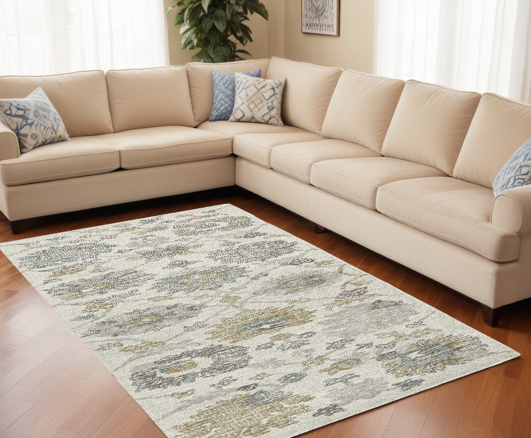 108 X 156 Ivory  Wool Rug