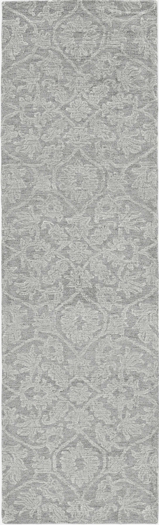 78 X 114 Grey Wool Rug