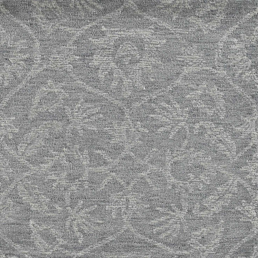 78 X 114 Grey Wool Rug