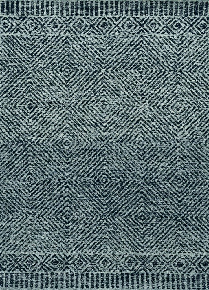 5' X 7' Gray And Black Wool Geometric Hand Tufted Area Rug