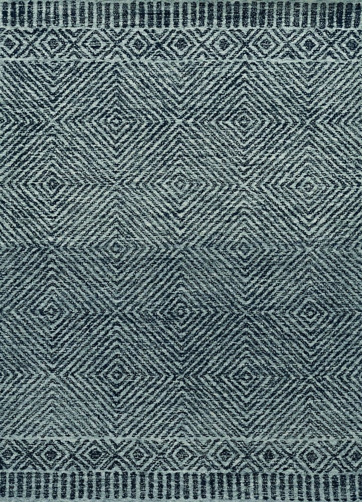 9' X 13' Gray And Black Wool Geometric Hand Tufted Area Rug