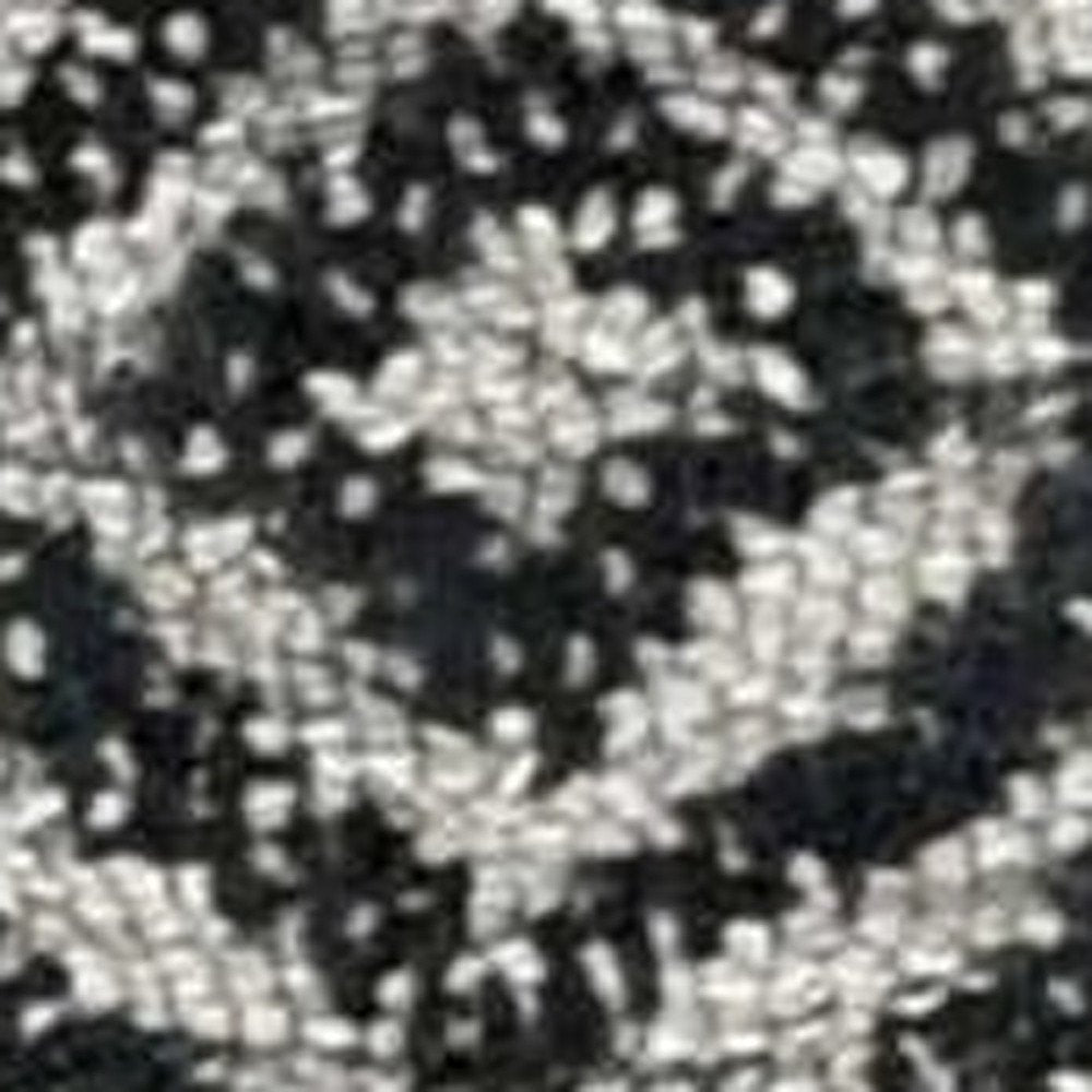 8' X 11' Gray And Black Wool Geometric Hand Tufted Area Rug