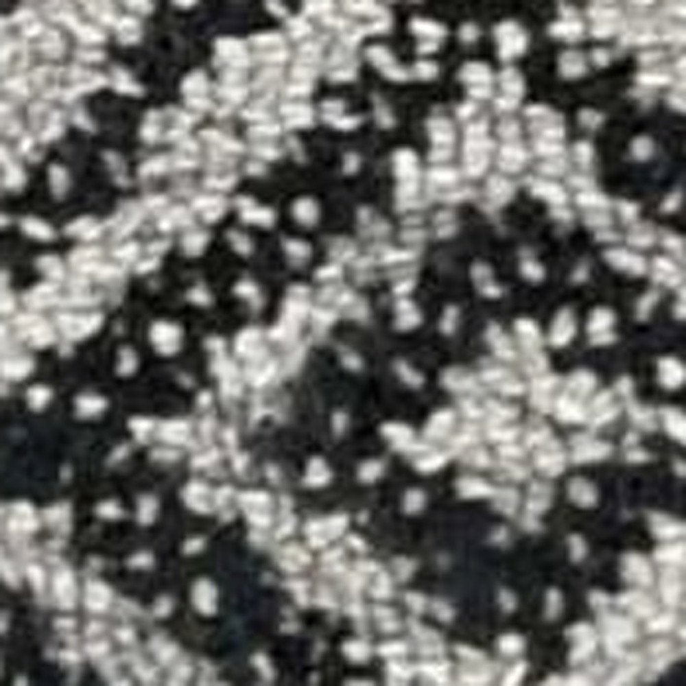 8' X 11' Gray And Black Wool Geometric Hand Tufted Area Rug