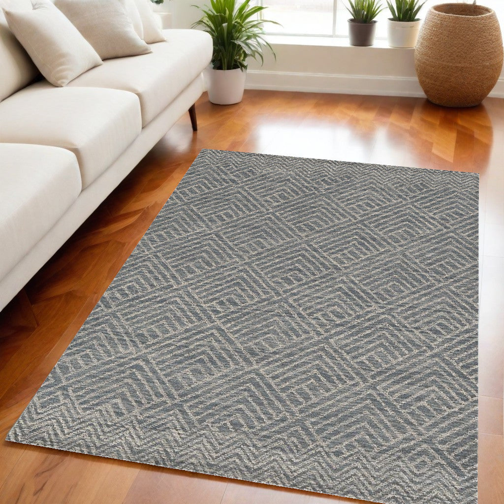 96 X 132 Denim Wool Rug