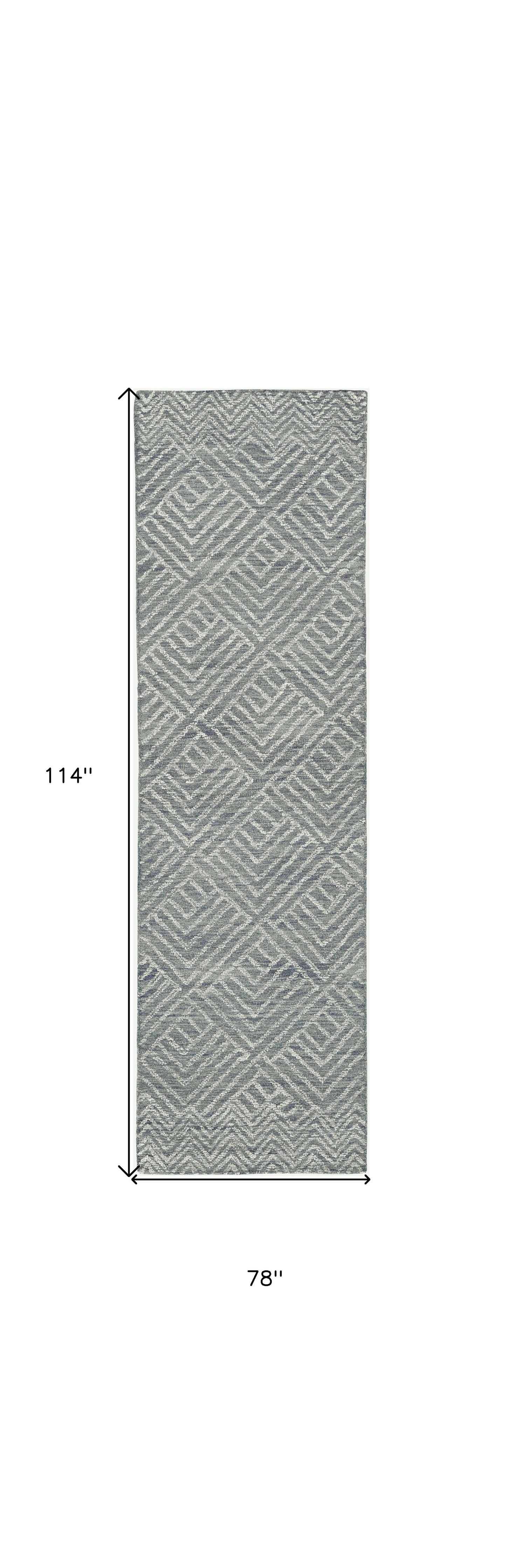 96 X 132 Denim Wool Rug