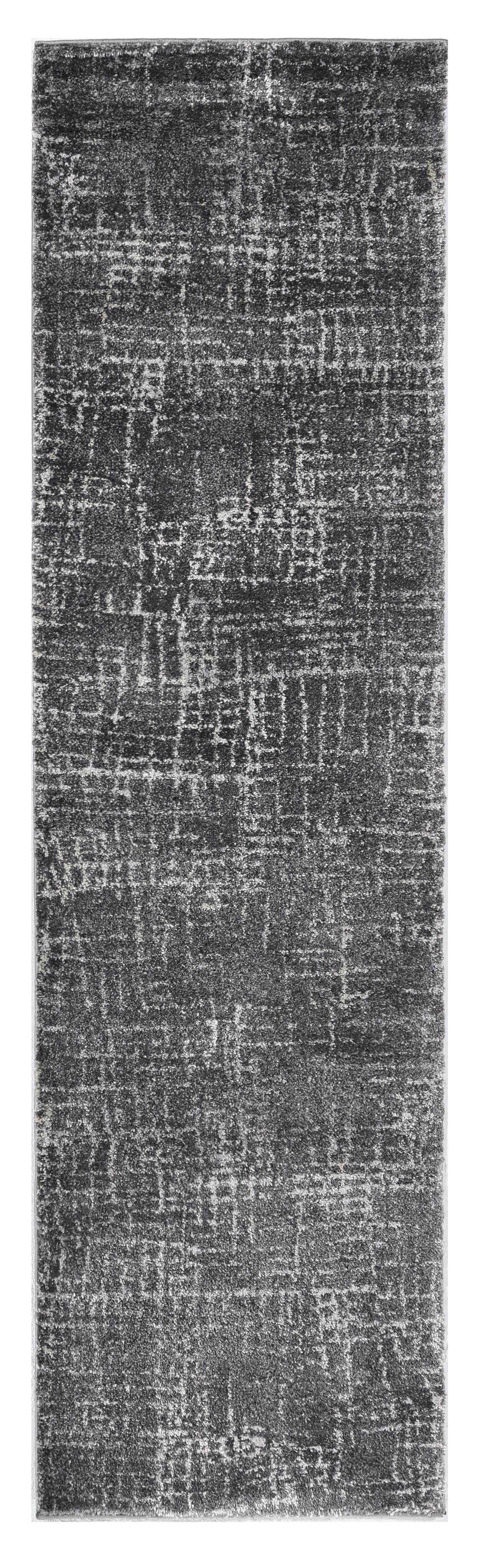 8' X 10' Grey Machine Woven Abstract Scratch Indoor Area Rug