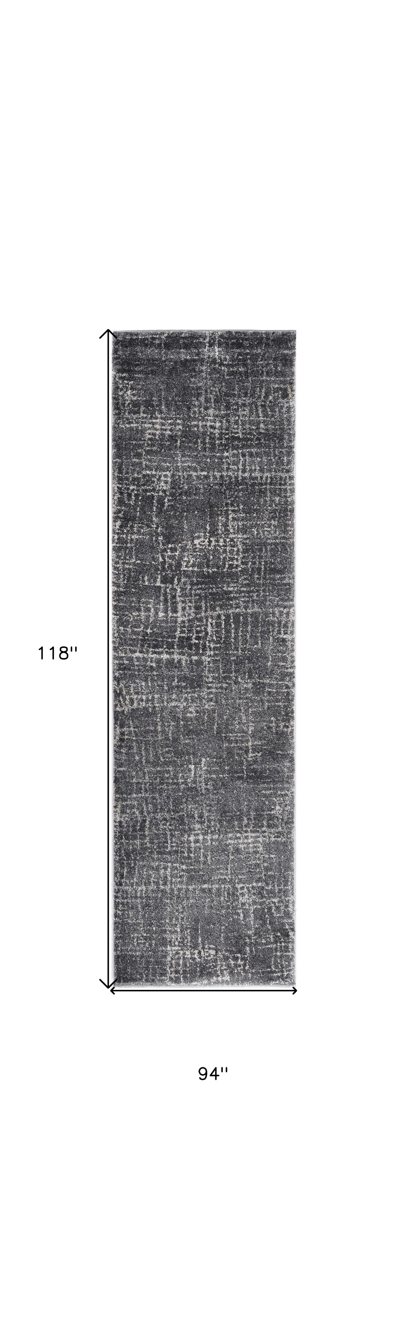 3' X 5' Gray Abstract Area Rug