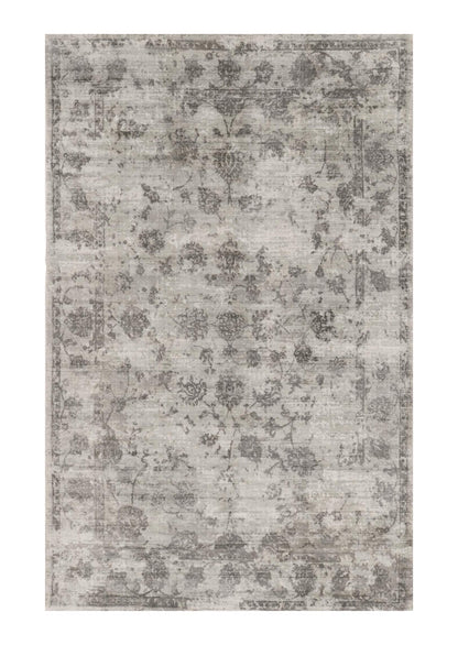 5' X 7' Beige Tan And Gold Abstract Hand Loomed Distressed Area Rug