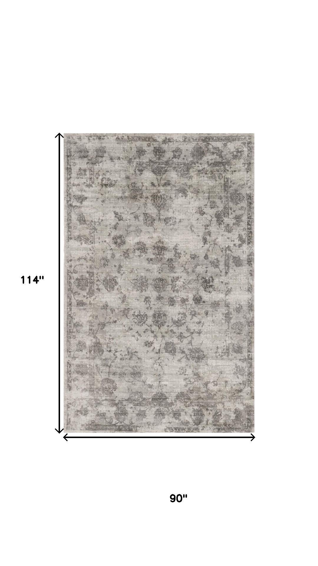 5' X 7' Beige Tan And Gold Abstract Hand Loomed Distressed Area Rug