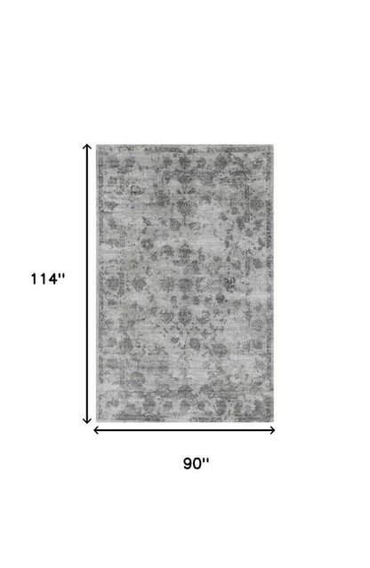 5' X 7' Beige Tan And Gold Abstract Hand Loomed Distressed Area Rug