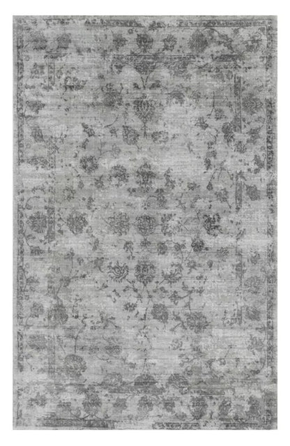 5' X 7' Beige Tan And Gold Abstract Hand Loomed Distressed Area Rug