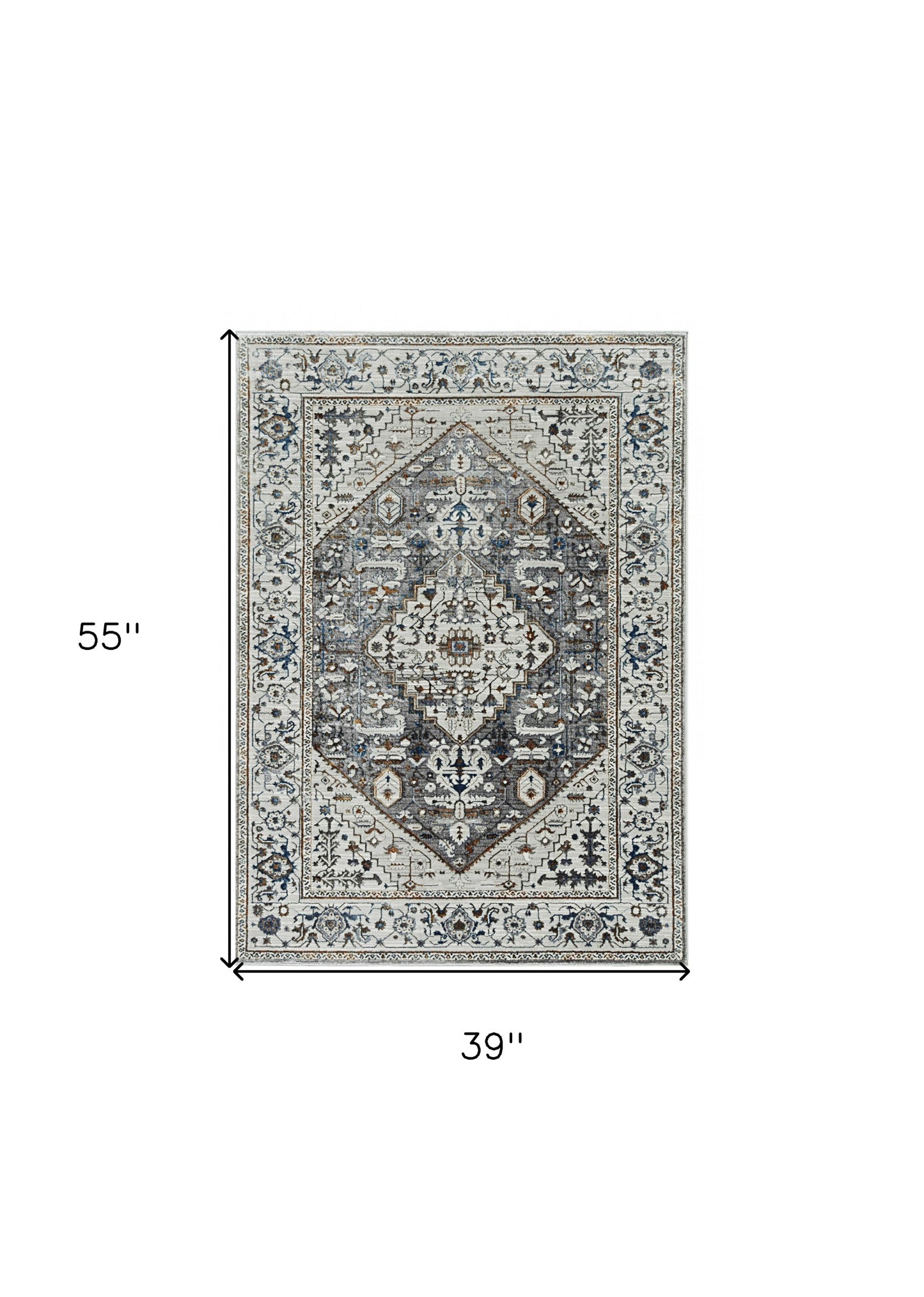 8' X 11' Gray Area Rug