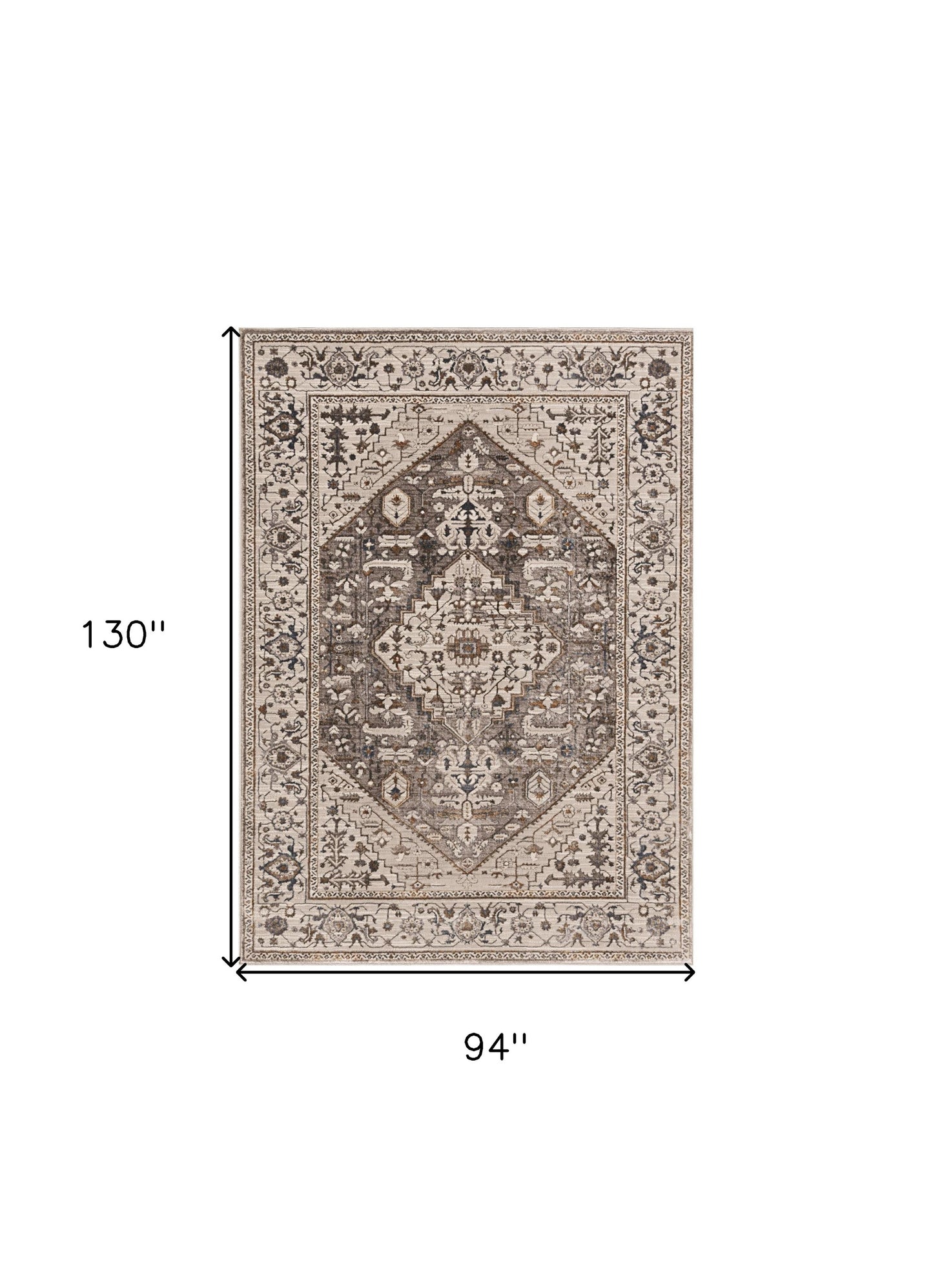 8' X 11' Gray Area Rug