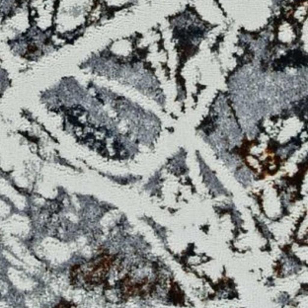 8' X 11' Ivory Gray And Brown Abstract Area Rug