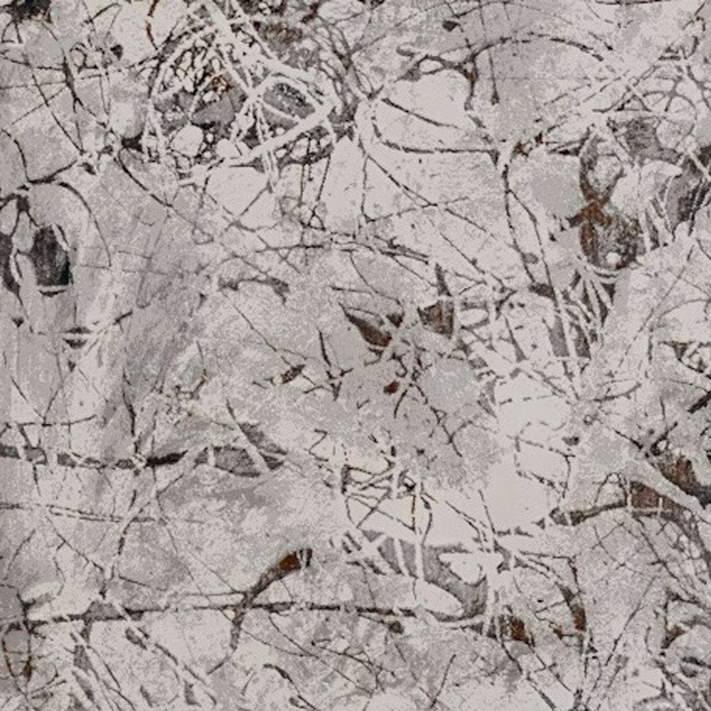 8' X 11' Ivory Gray And Brown Abstract Area Rug