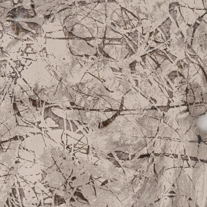 8' X 11' Ivory Gray And Brown Abstract Area Rug